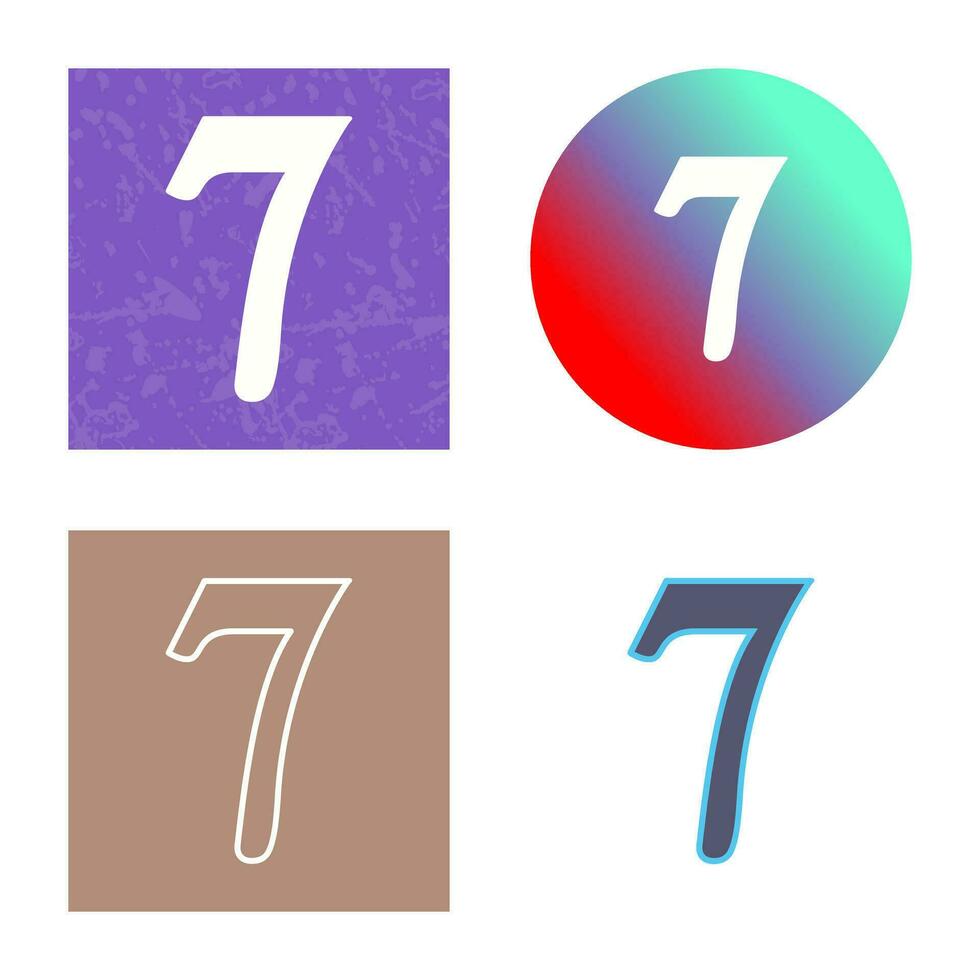 Number Seven Vector Icon