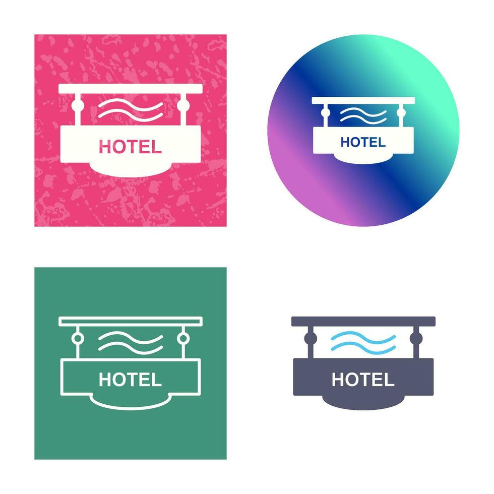 icono de vector de signo de hotel