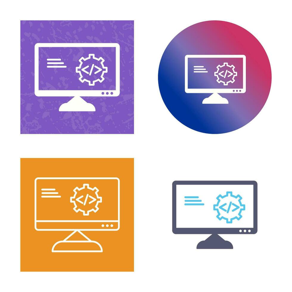 Unique Code Optimization Vector Icon