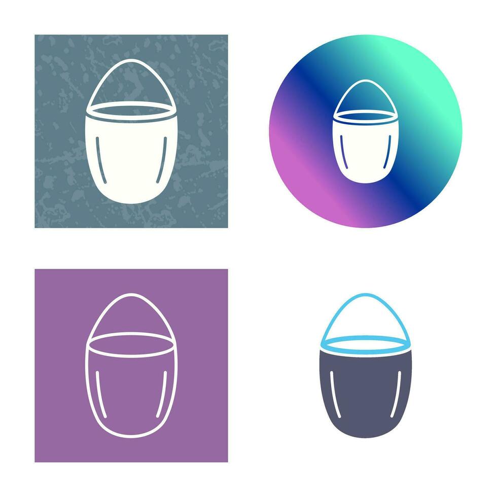 Unique Water Bucket Vector Icon