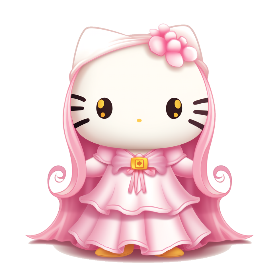Halloween Spooky Hello Kitty. AI Generated. png