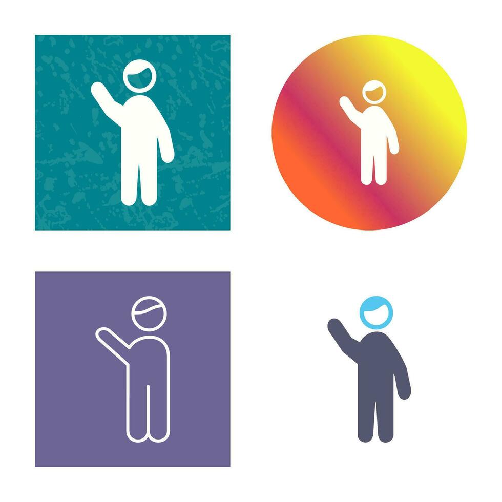 Waving to people Vector Icon