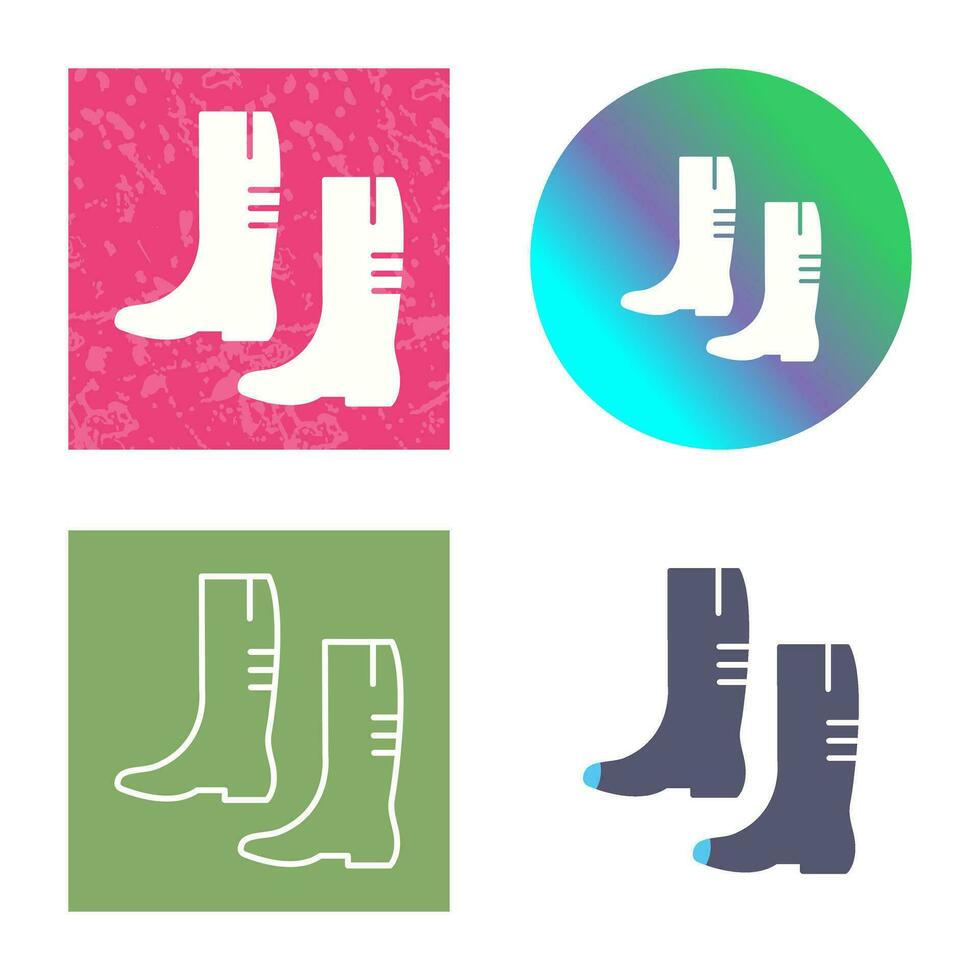 icono de vector de botas de jardinería