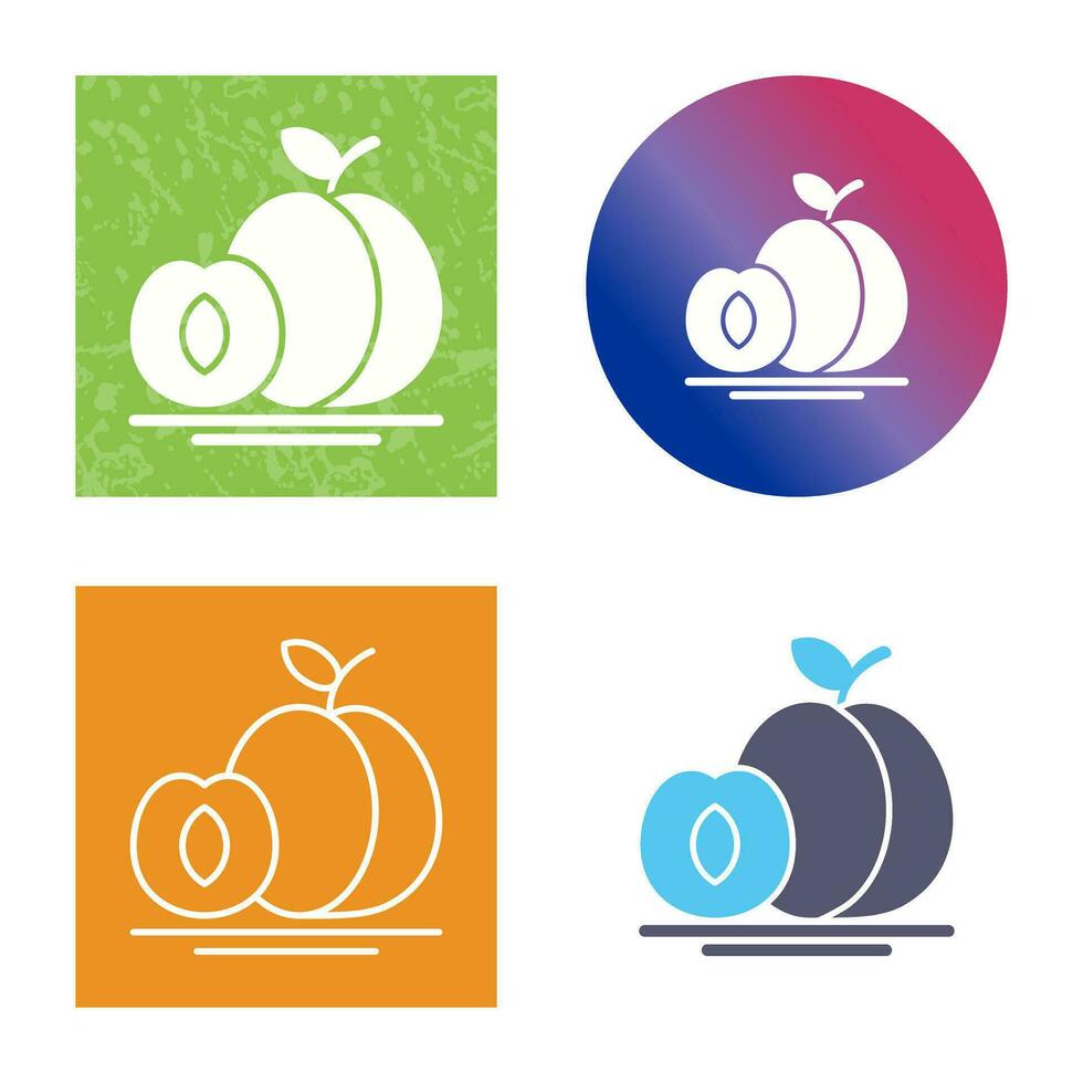 Apricot Vector Icon