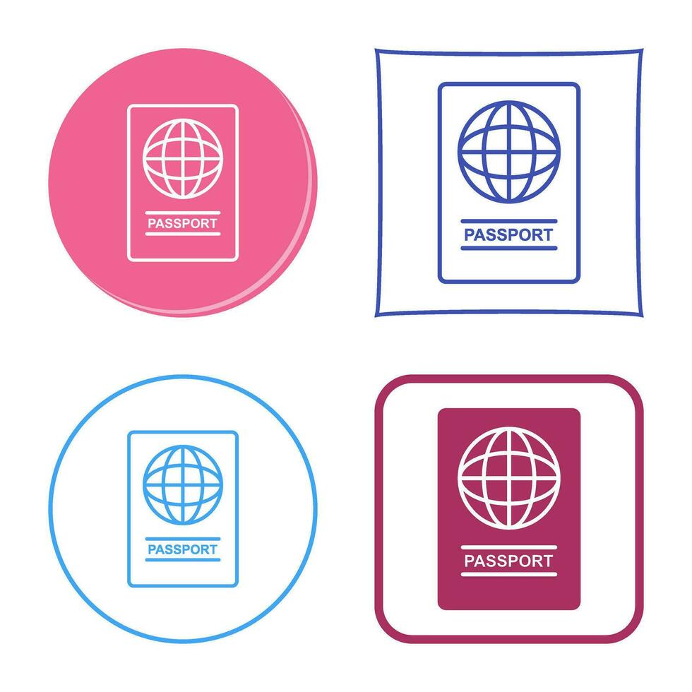 icono de vector de pasaporte