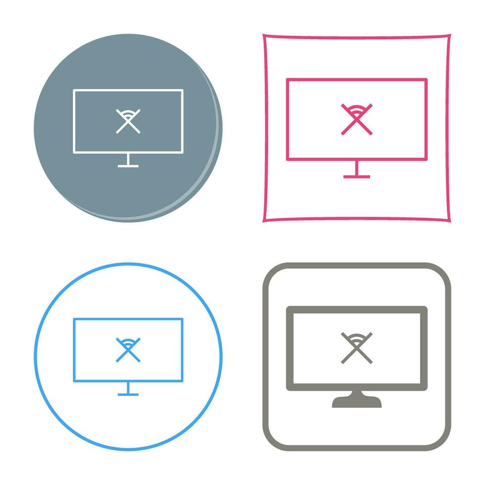 Unique Disconnected Network Vector Icon