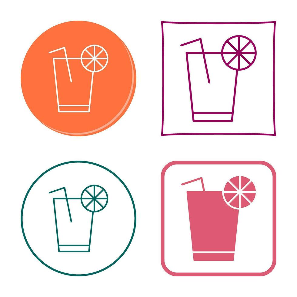 Unique Lemon Juice Vector Icon