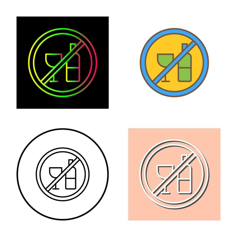 No Drinking Vector Icon