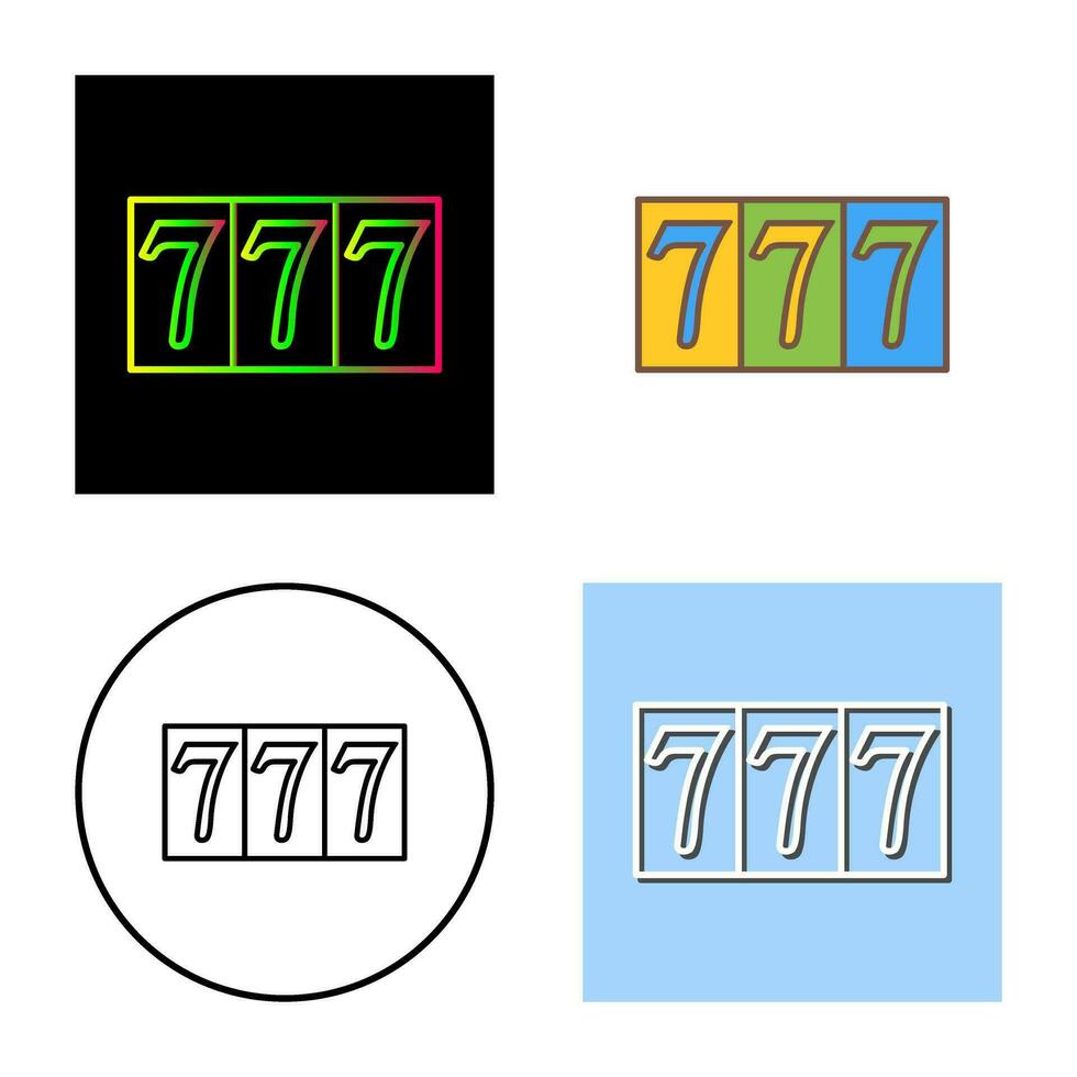 icono de vector de sietes triples