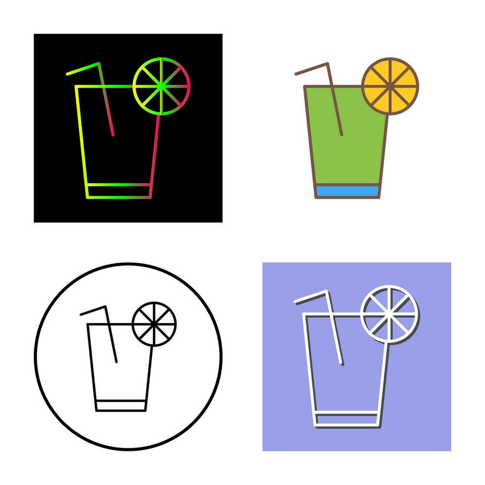 Unique Lemon Juice Vector Icon