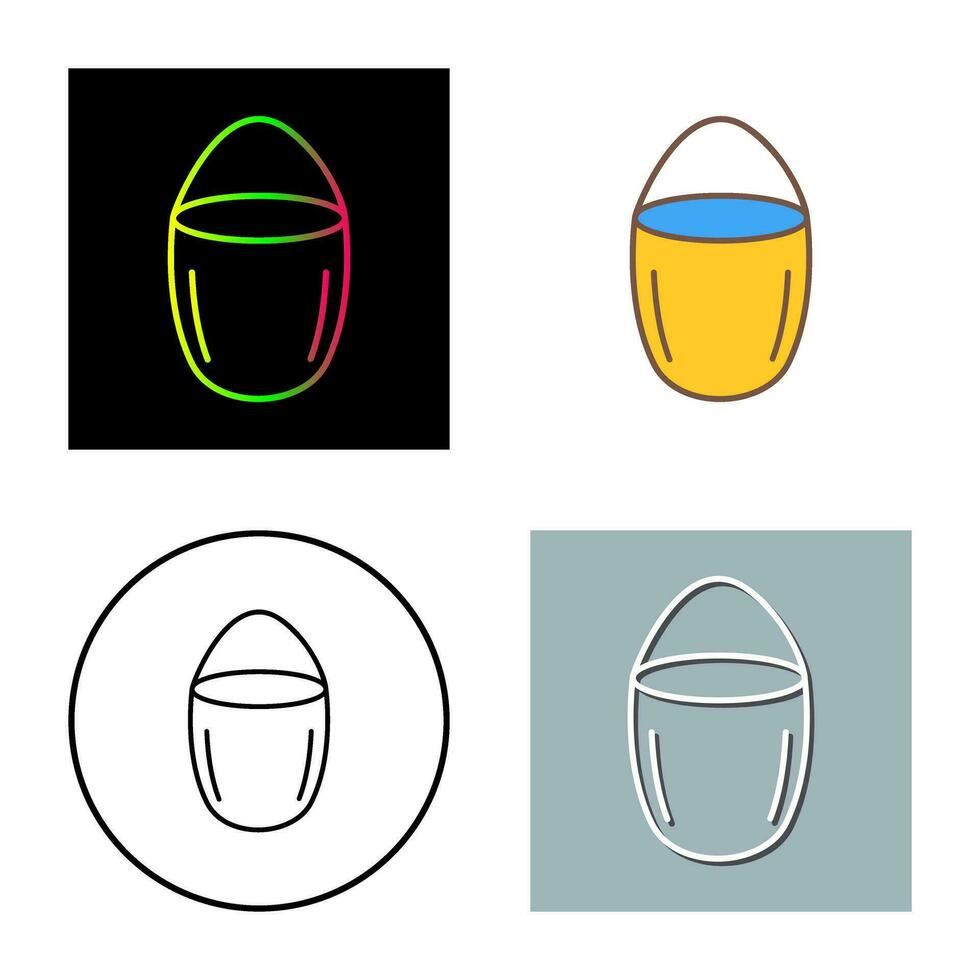 Unique Water Bucket Vector Icon