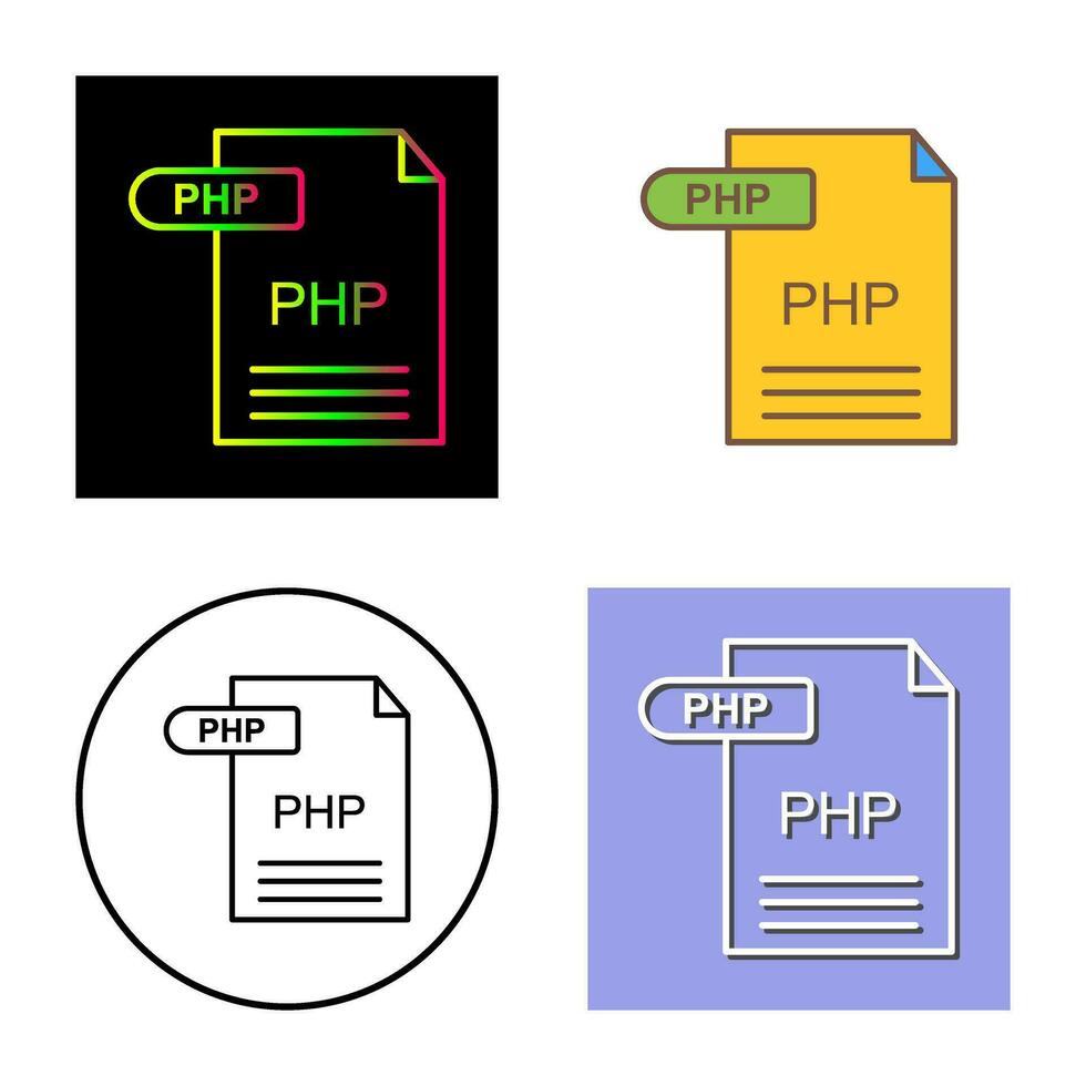 icono de vector de php