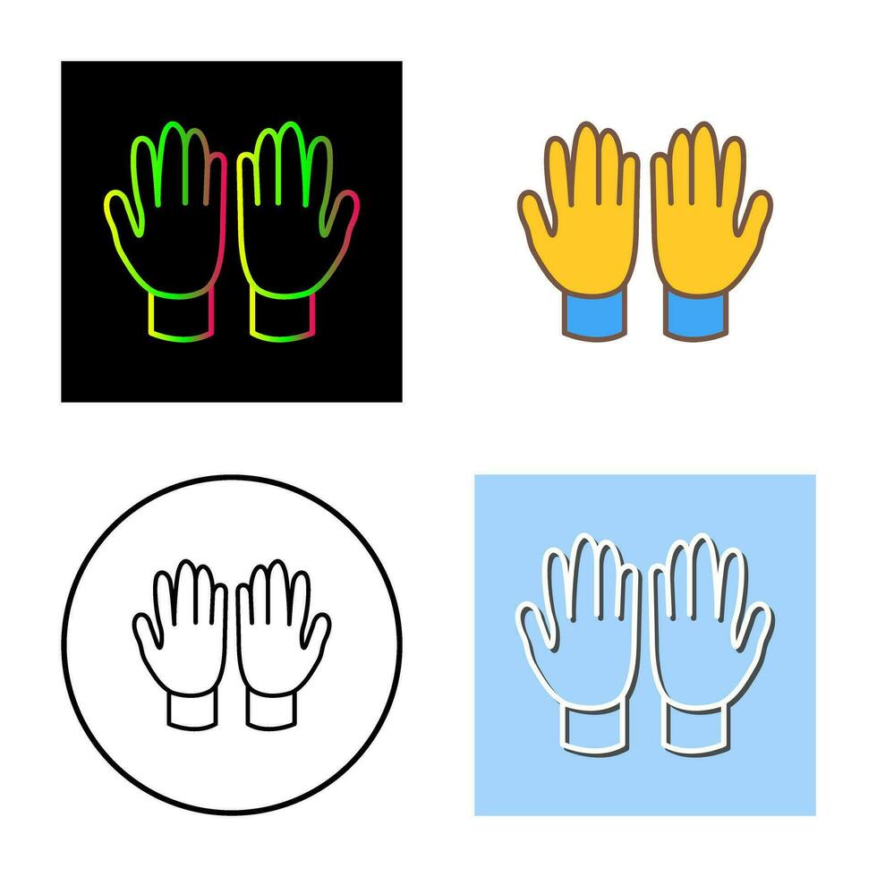 icono de vector de guantes de jardinería