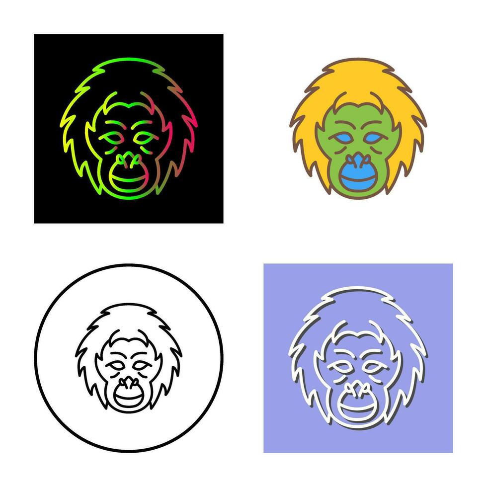 Orangutan Vector Icon