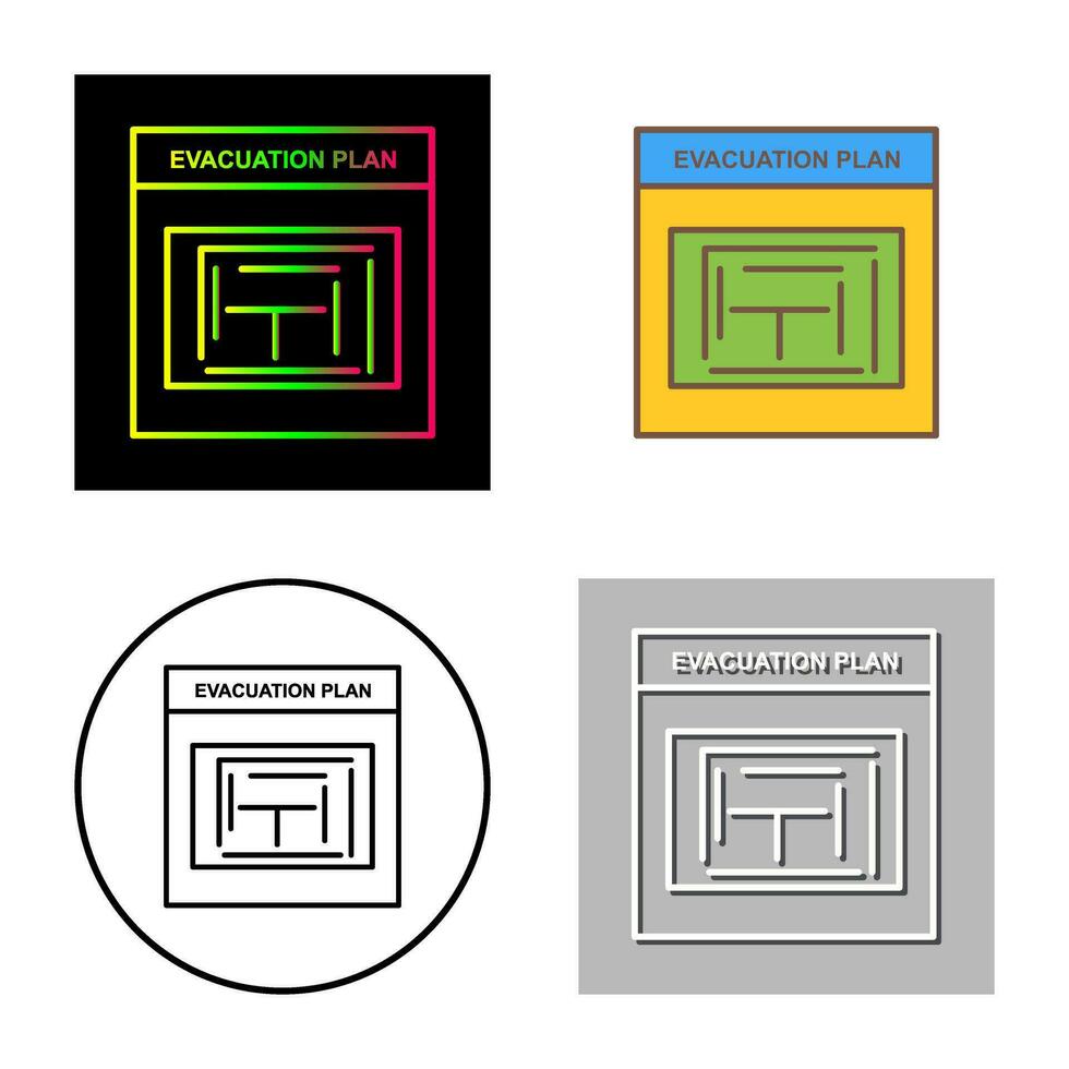 Evacuation Plan Vector Icon