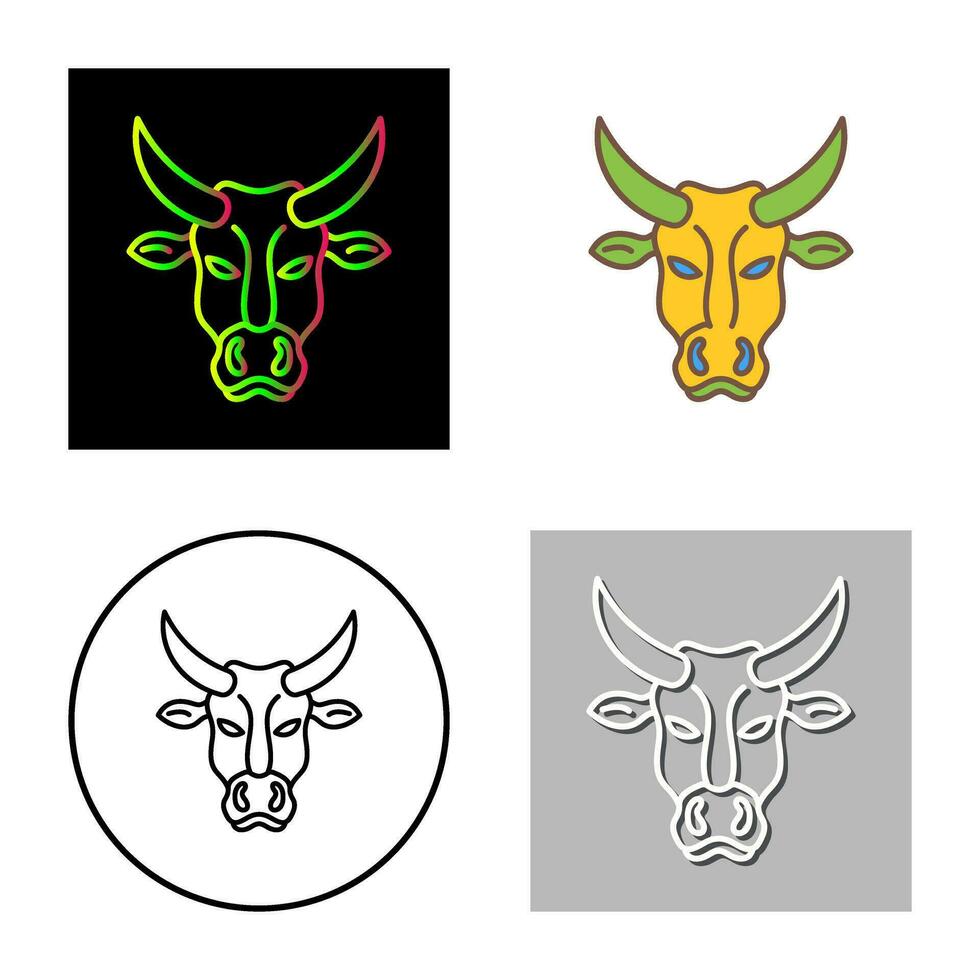 icono de vector de vaca