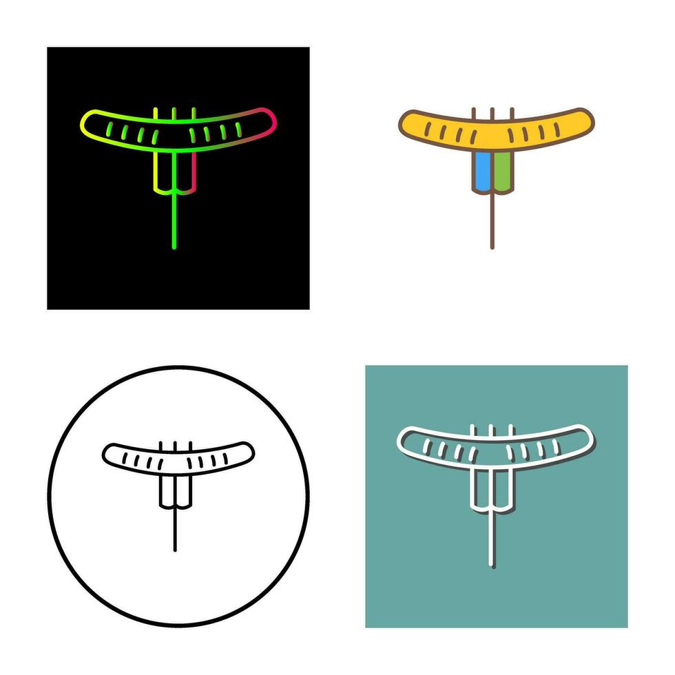 Sausage on Fork Vector Icon