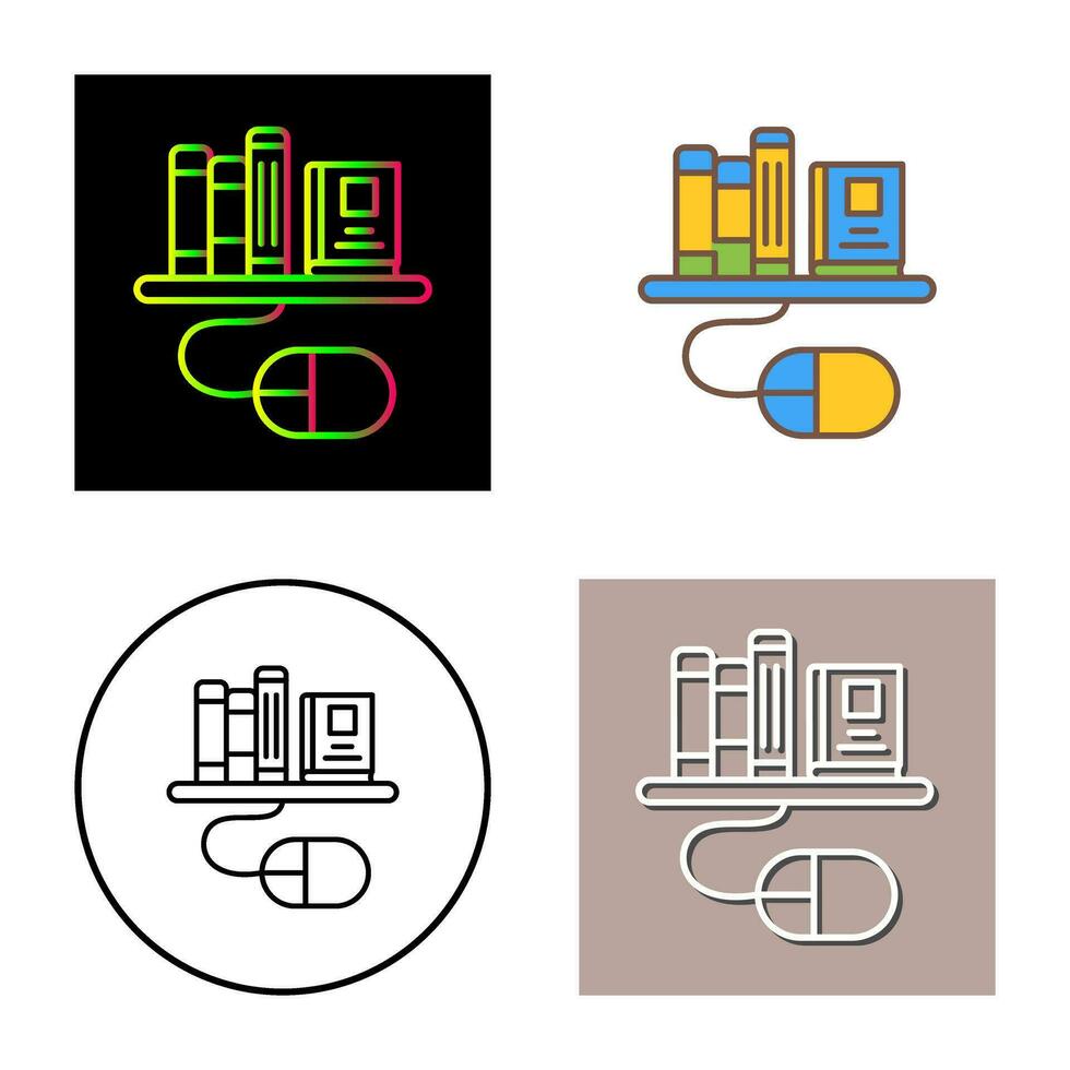 Digital Library Vector Icon