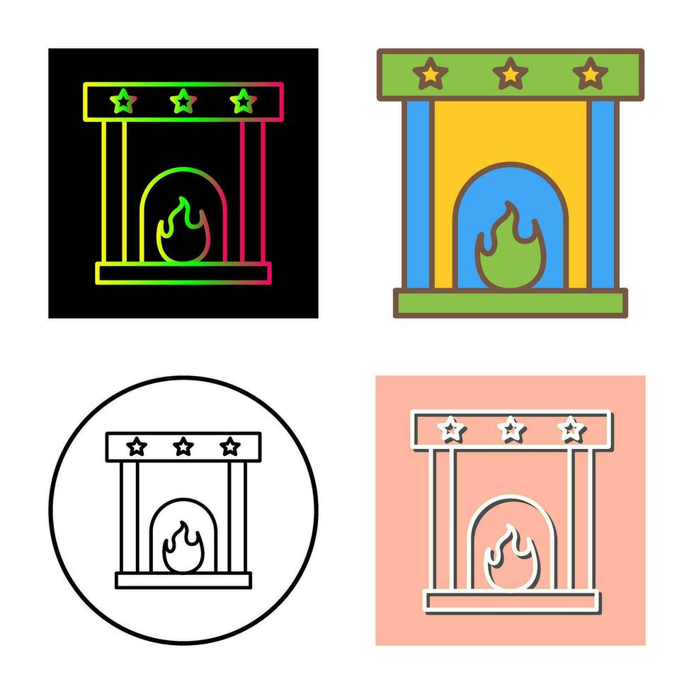 Fireplace Vector Icon