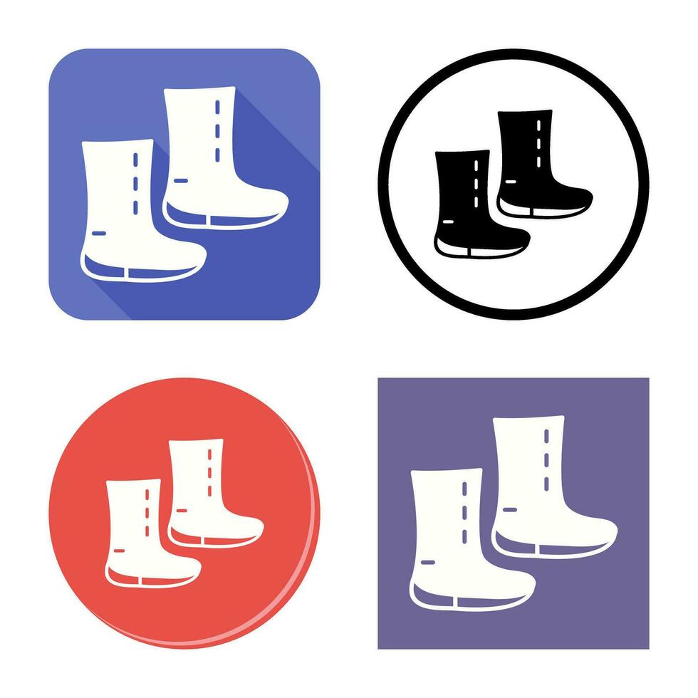 icono de vector de botas únicas