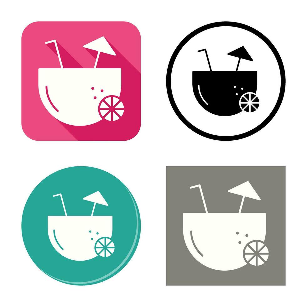 Coconut Drink Vector Icon