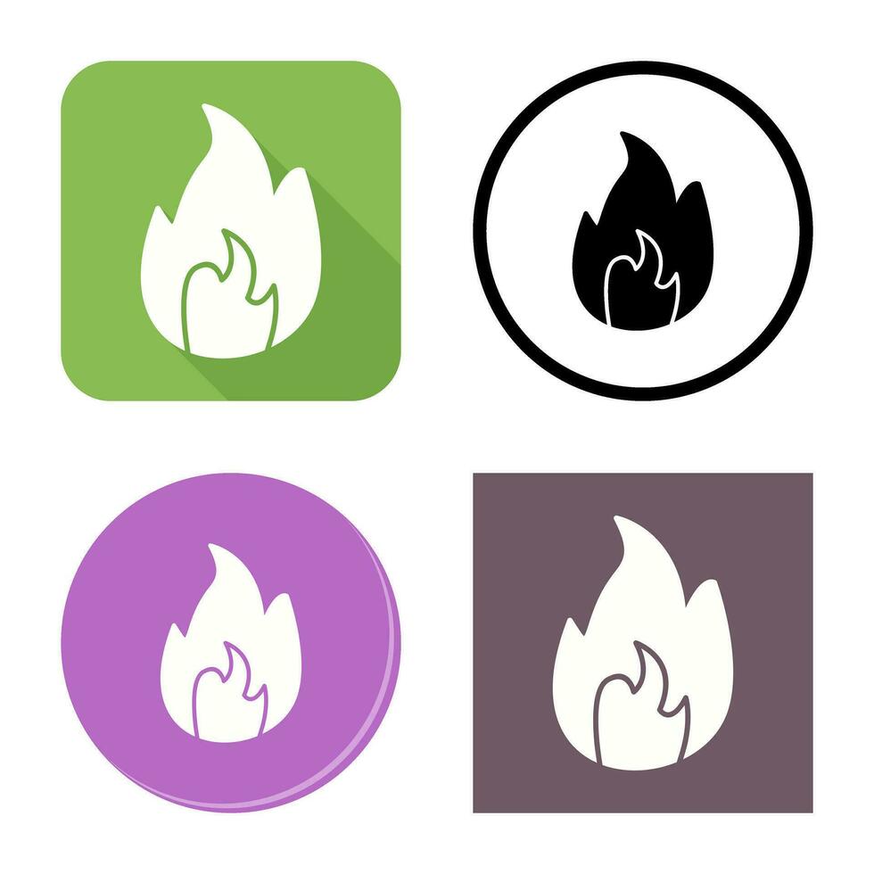 Unique Flame Vector Icon