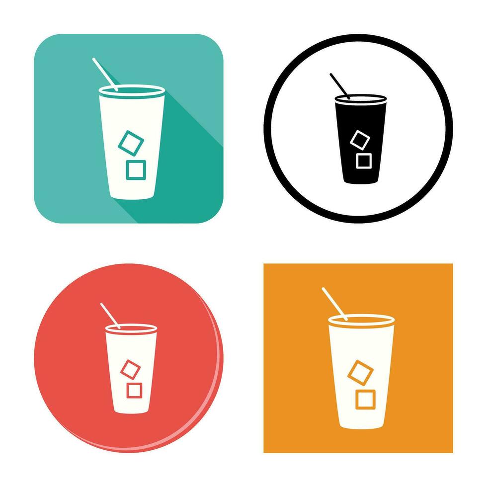 Iced Coffee Vector Icon