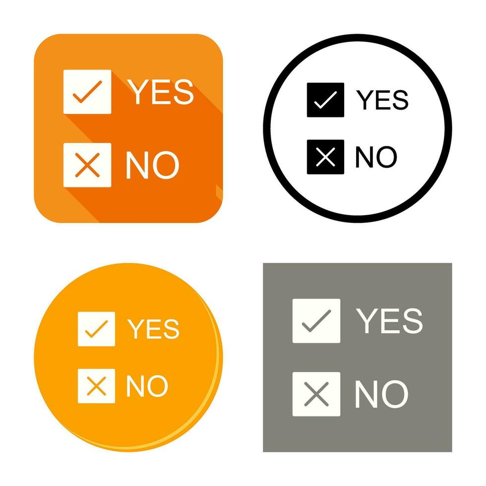 Yes No Option Vector Icon