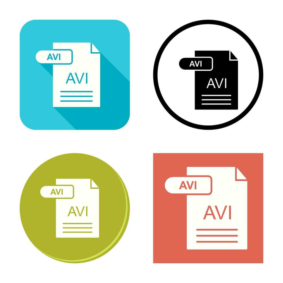 AVI Vector Icon