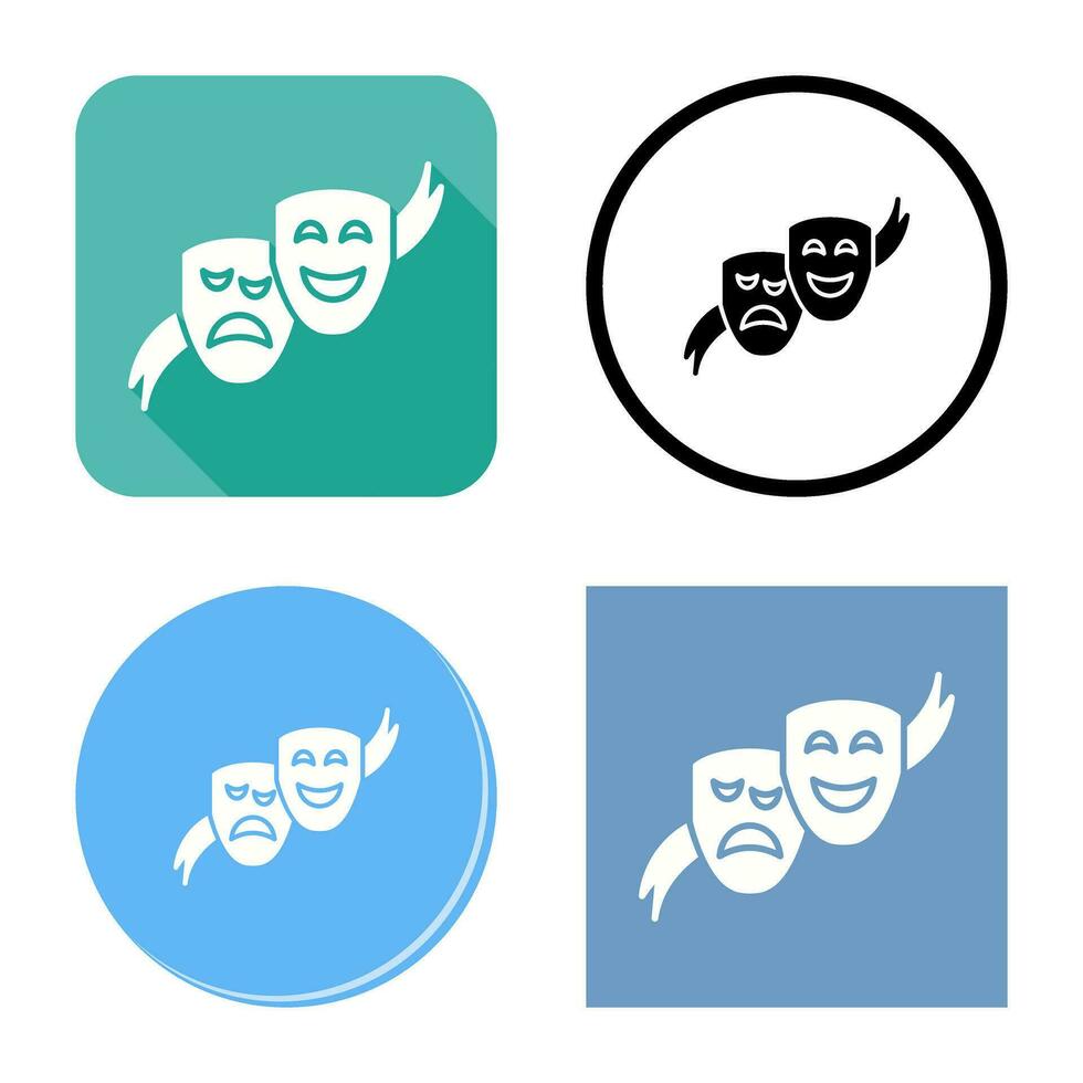 icono de vector de máscaras de teatro