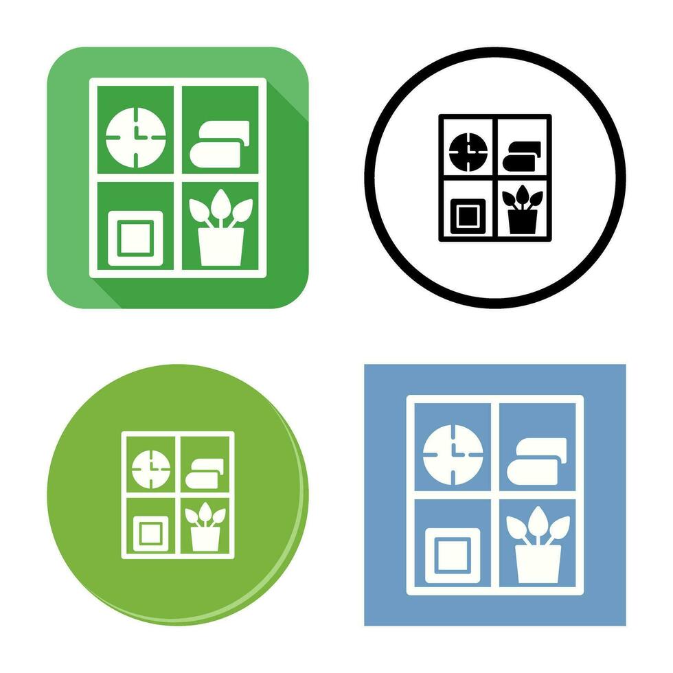 Bookshelf Vector Icon