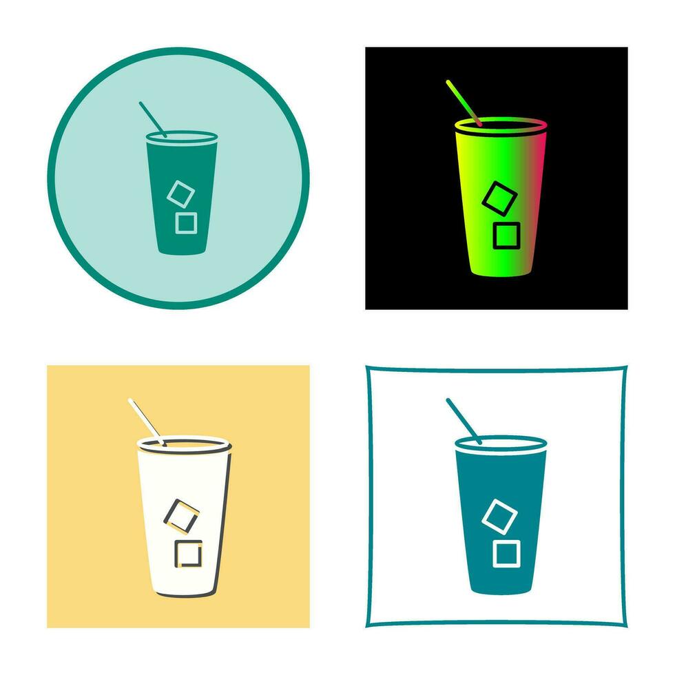 Iced Coffee Vector Icon