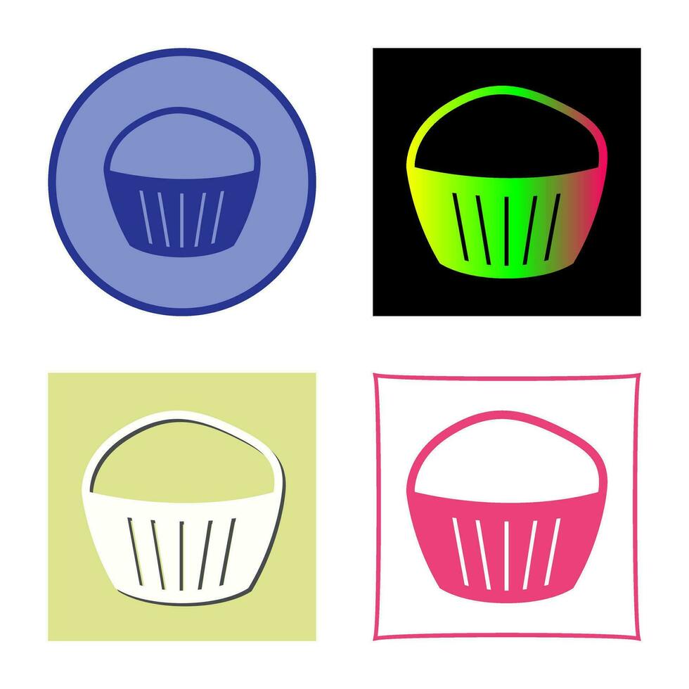 icono de vector de muffin de chocolate