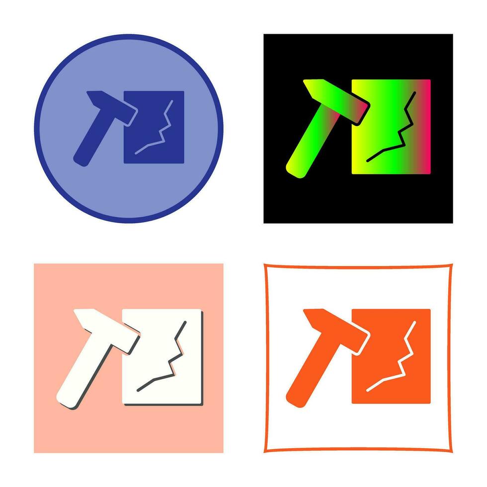 Unique Break Glass Vector Icon