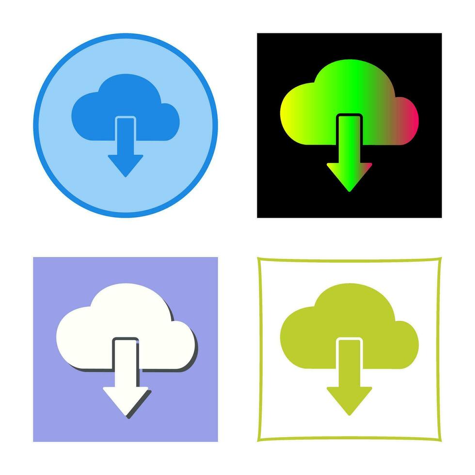 Download from Cloud Vector Icon