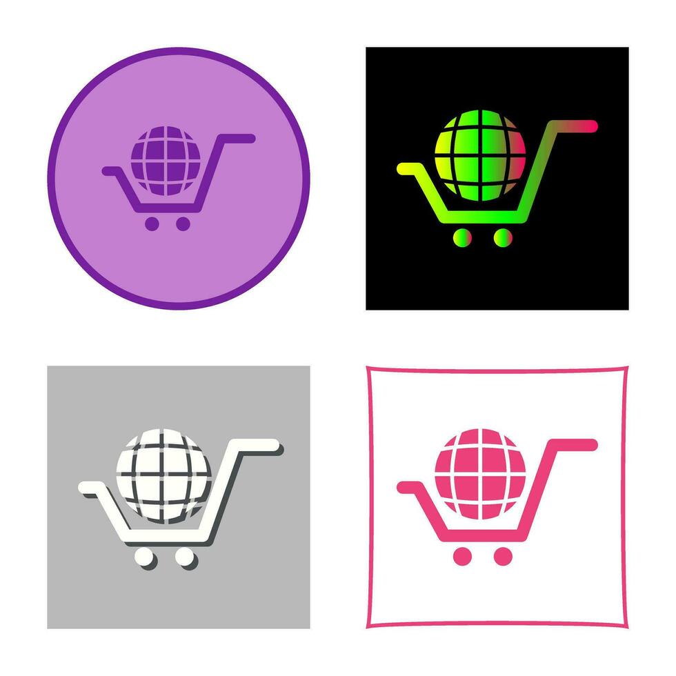 Global Shopping Vector Icon