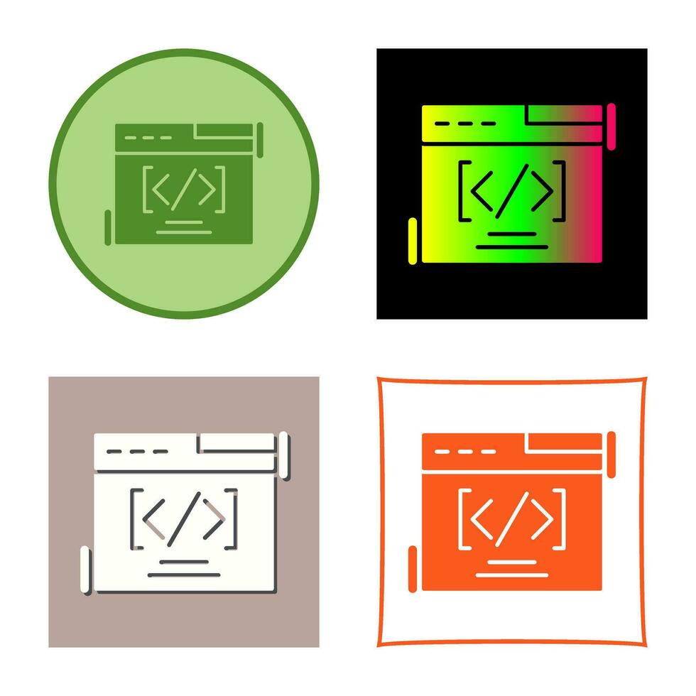 Web Coding Vector Icon