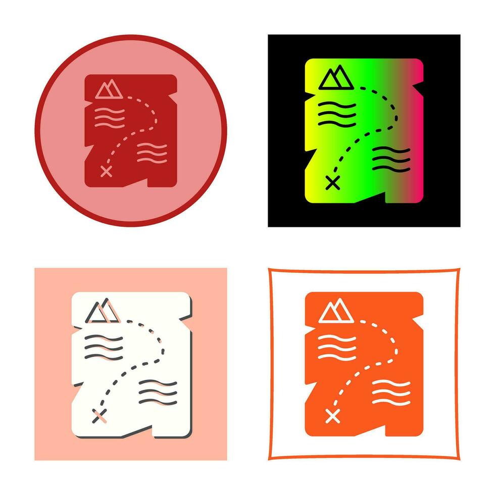 Treasure Map Vector Icon