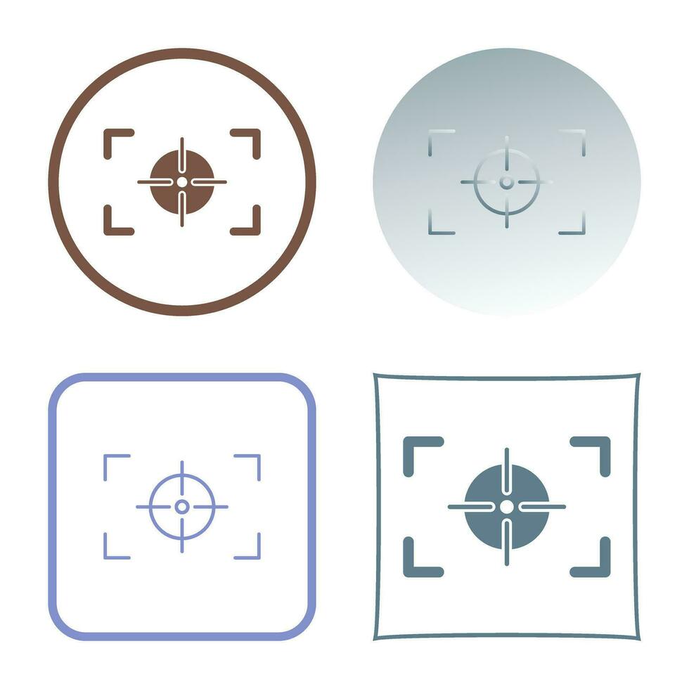 Unique Focus Horizontal Vector Icon