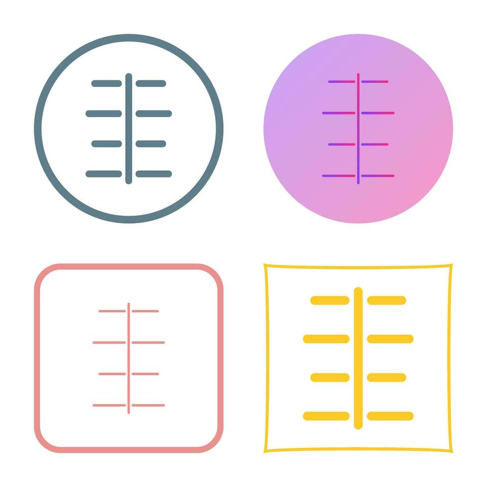 Unique Center Align Vector Icon