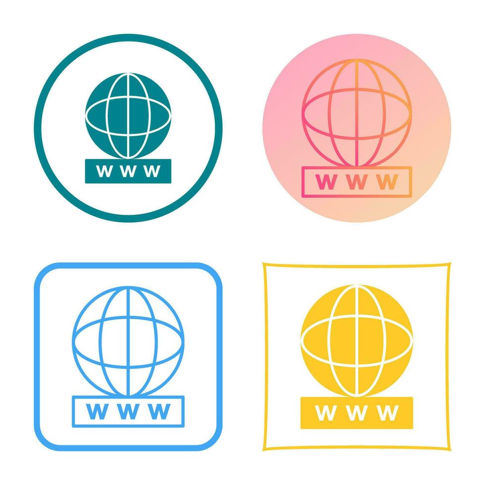 Unique World Wide Web Vector Icon