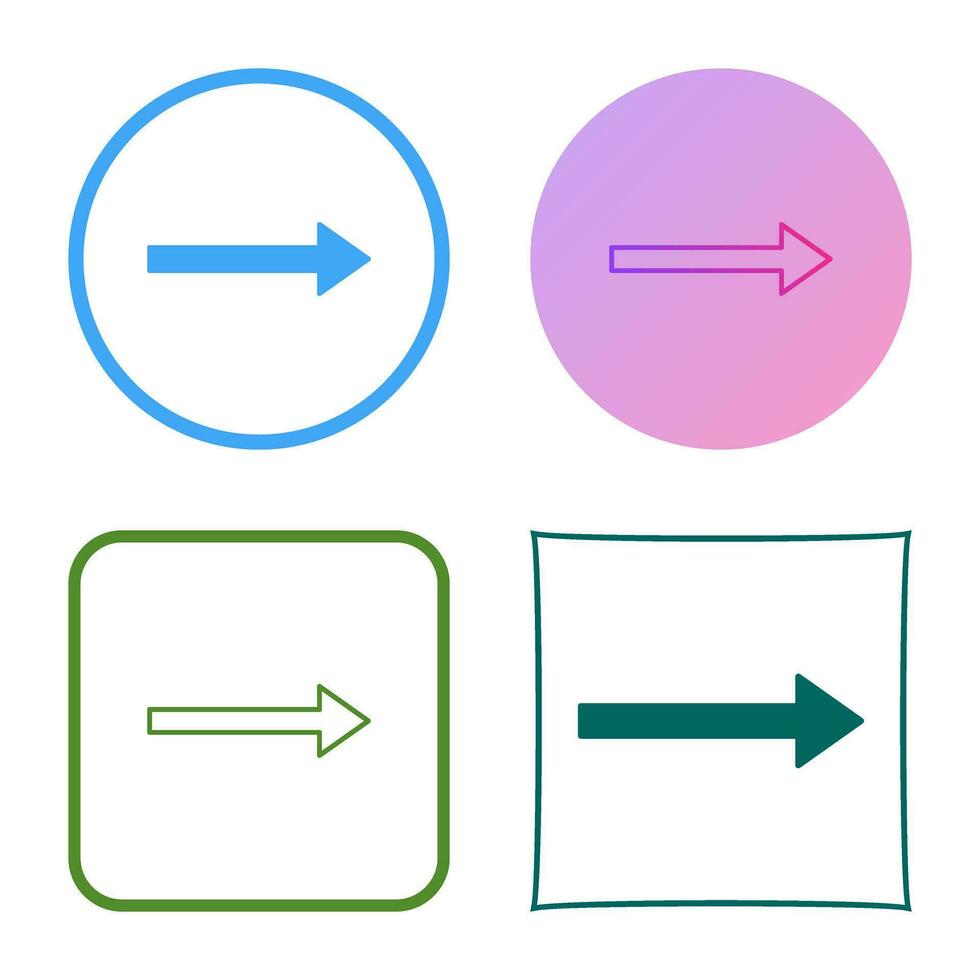 Unique Right Arrow Vector Icon