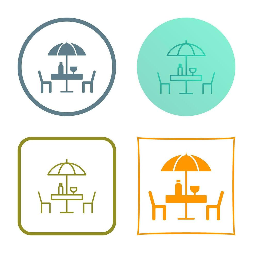 Unique Cafe Table Vector Icon