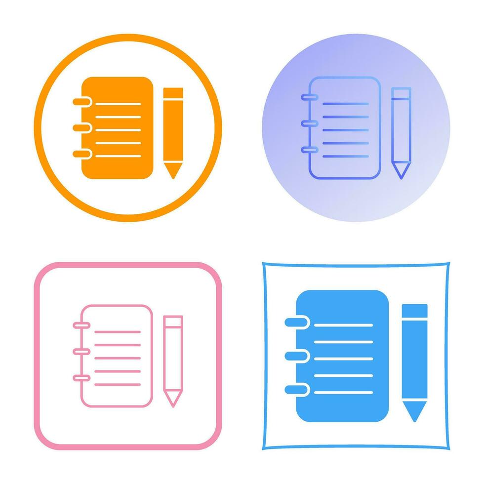 Unique Notepad Vector Icon
