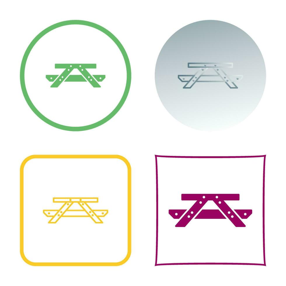 Picnic of Table Vector Icon