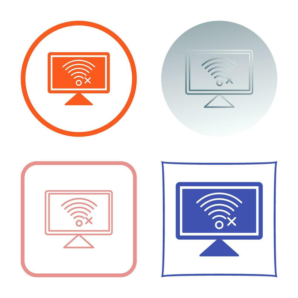 Disconnected Network Vector Icon