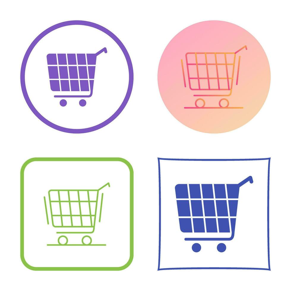 icono de vector de carrito de compras