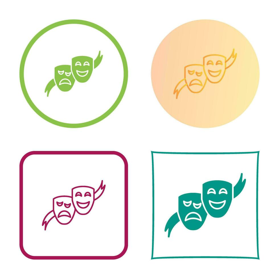 Theater Masks Vector Icon