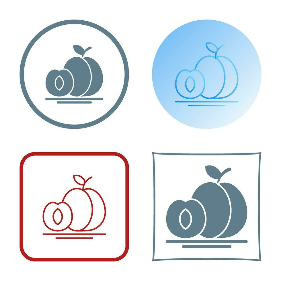 Apricot Vector Icon