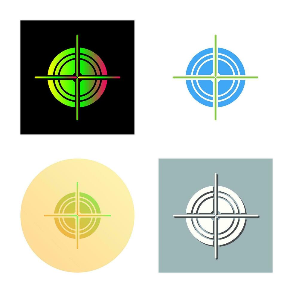 Unique Target Vector Icon